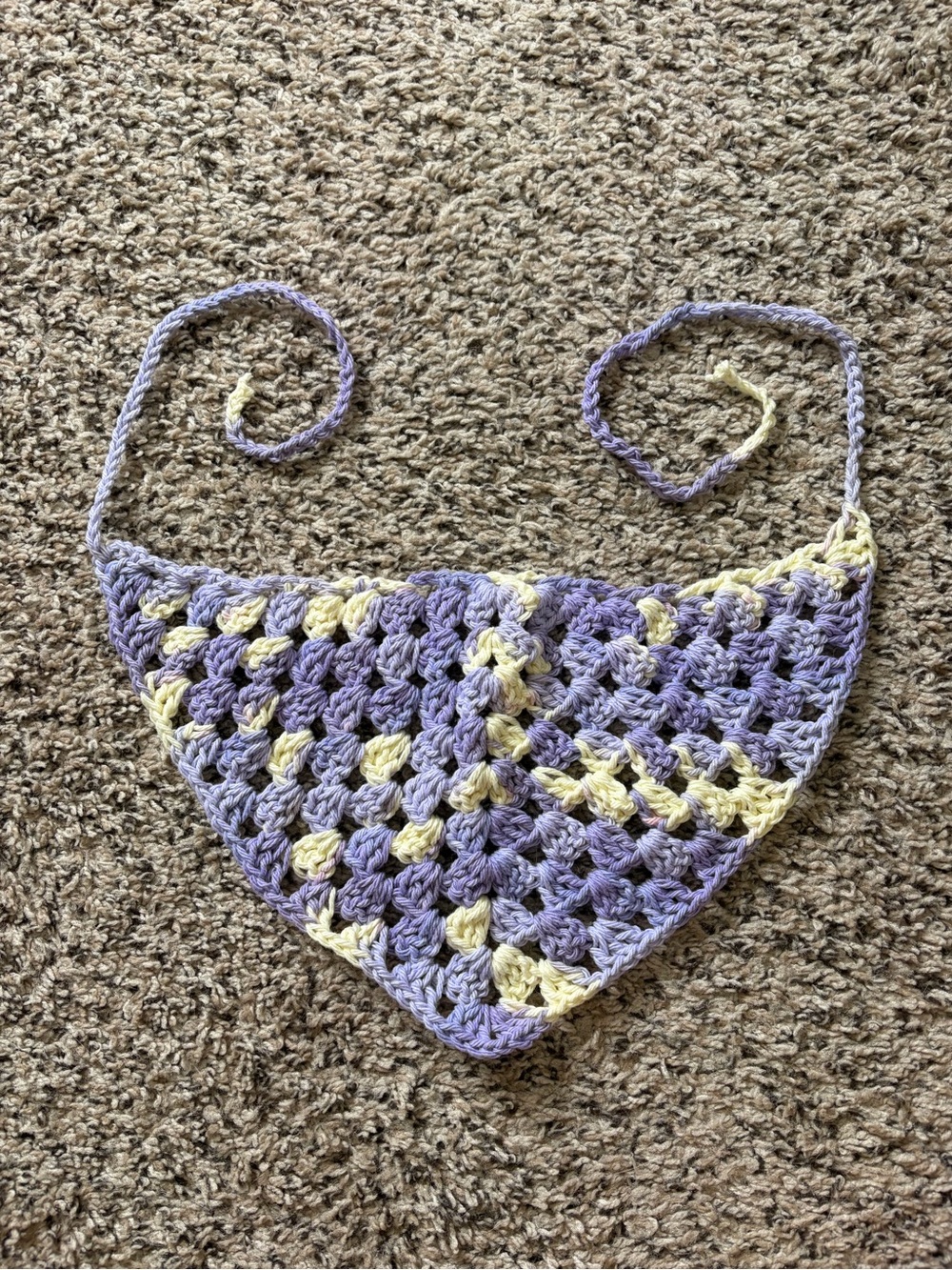 Handmade granny stitch bandana